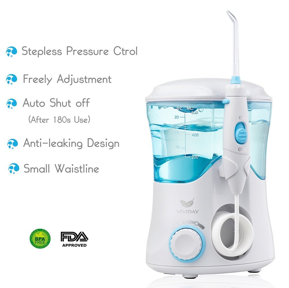 (Review) VIVIDAY Ultra Water Flosser Braces Aquarius Small Waistline Design 2017 Professional