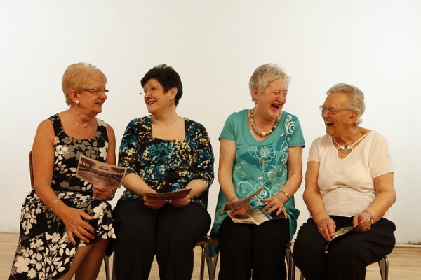 Laughing, Women, Elderly Laughing, Women, Elderly