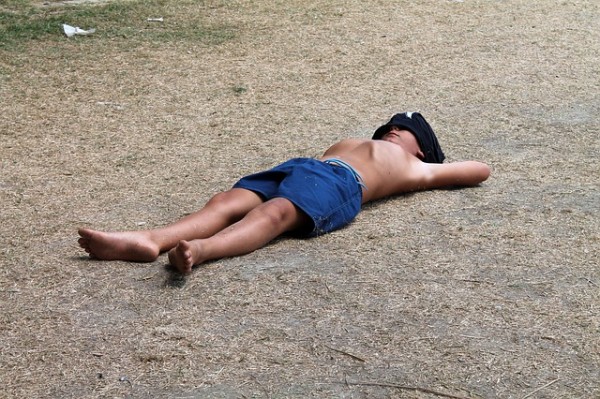 Guy Rest Fatigue Sleep Lying On The Ground