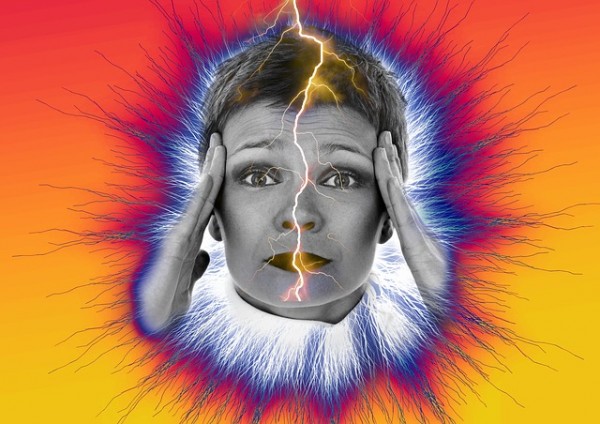 Headache Flash Woman Face Headaches Crisis Kummer