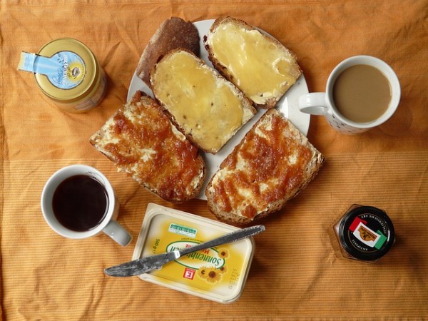 Breakfast Coffee Eat Morning Honey Honey Bread