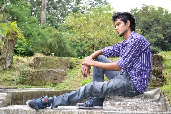 Moody Sad Lonely Youth Sri Lankan Boy Jeans