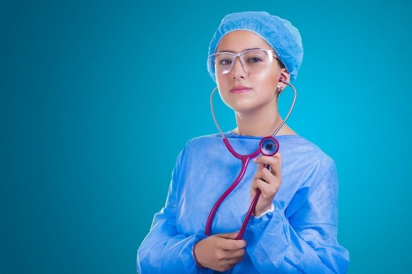 Nurse Wearing Stethoscope
