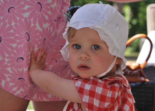 Child Cute Girl Hat People Shy Baby Toddler Child Cute Girl Hat People Shy Baby Toddler